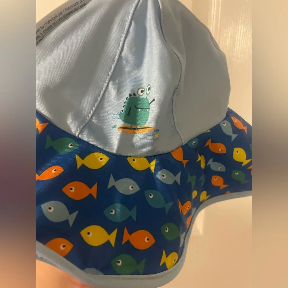🔴 3/$12‎ Baby’s Blue Graphic Swim Hat! NWT!